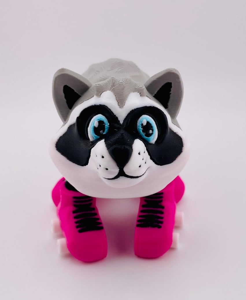 Raccoon Roller Skate Flexi 3d model