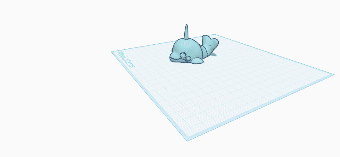 Narwhal Keychain STL 3d model