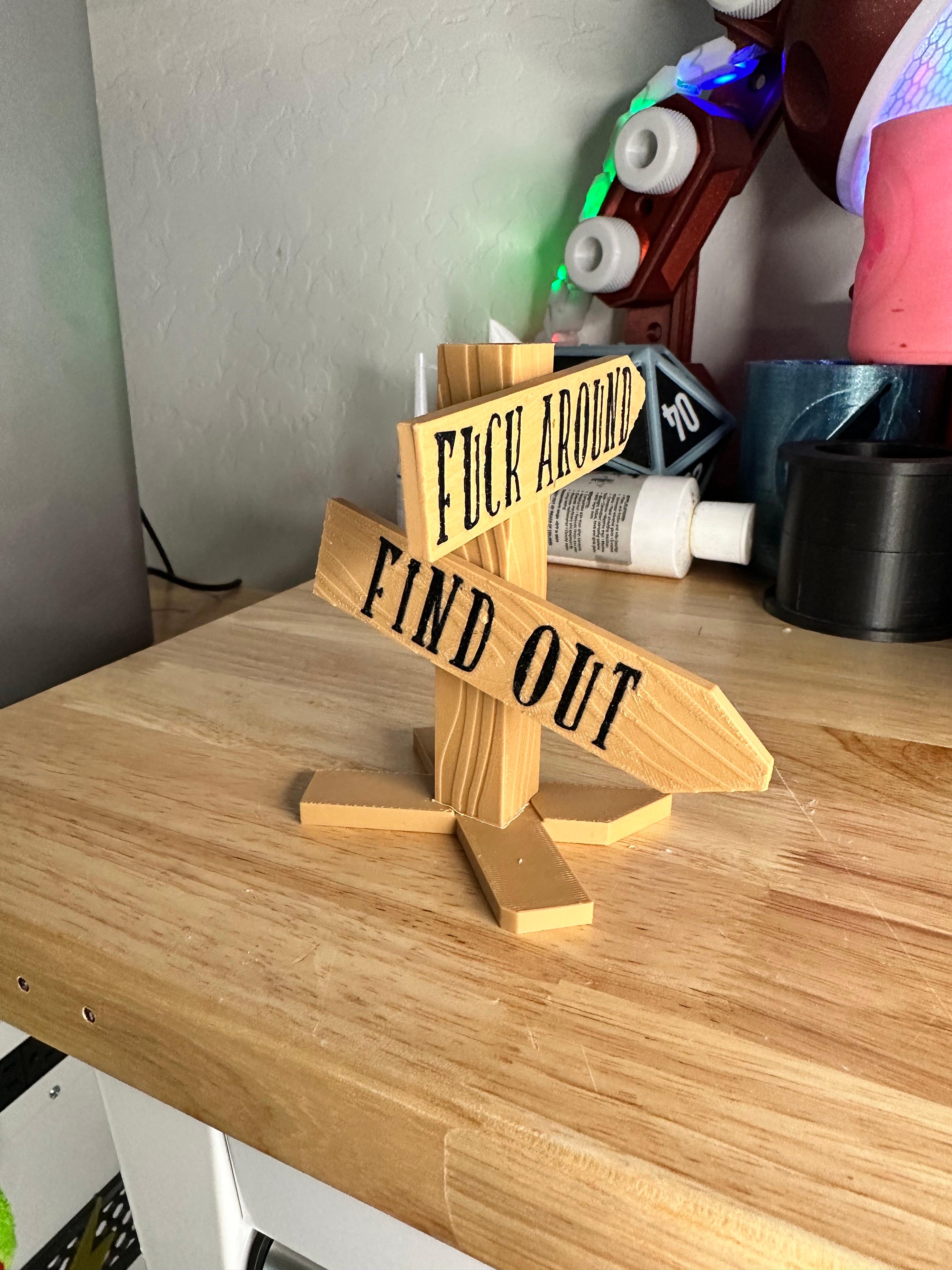 F.A.F.O. INTERSECTION SIGN 3d model