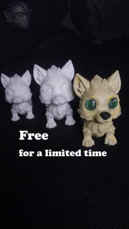 Flexi Articulated Wolf Toy 3d model