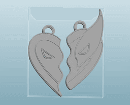Deadpool Wolverine Charm.stl 3d model