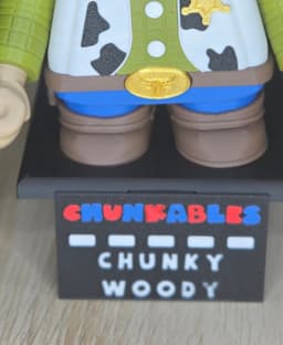 Chunky Woody Multicolor Nameplates 3d model