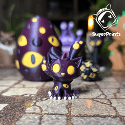 Voidstep Kitten - Easy Multicolor FDM RPG Minis (No supports) 3d model