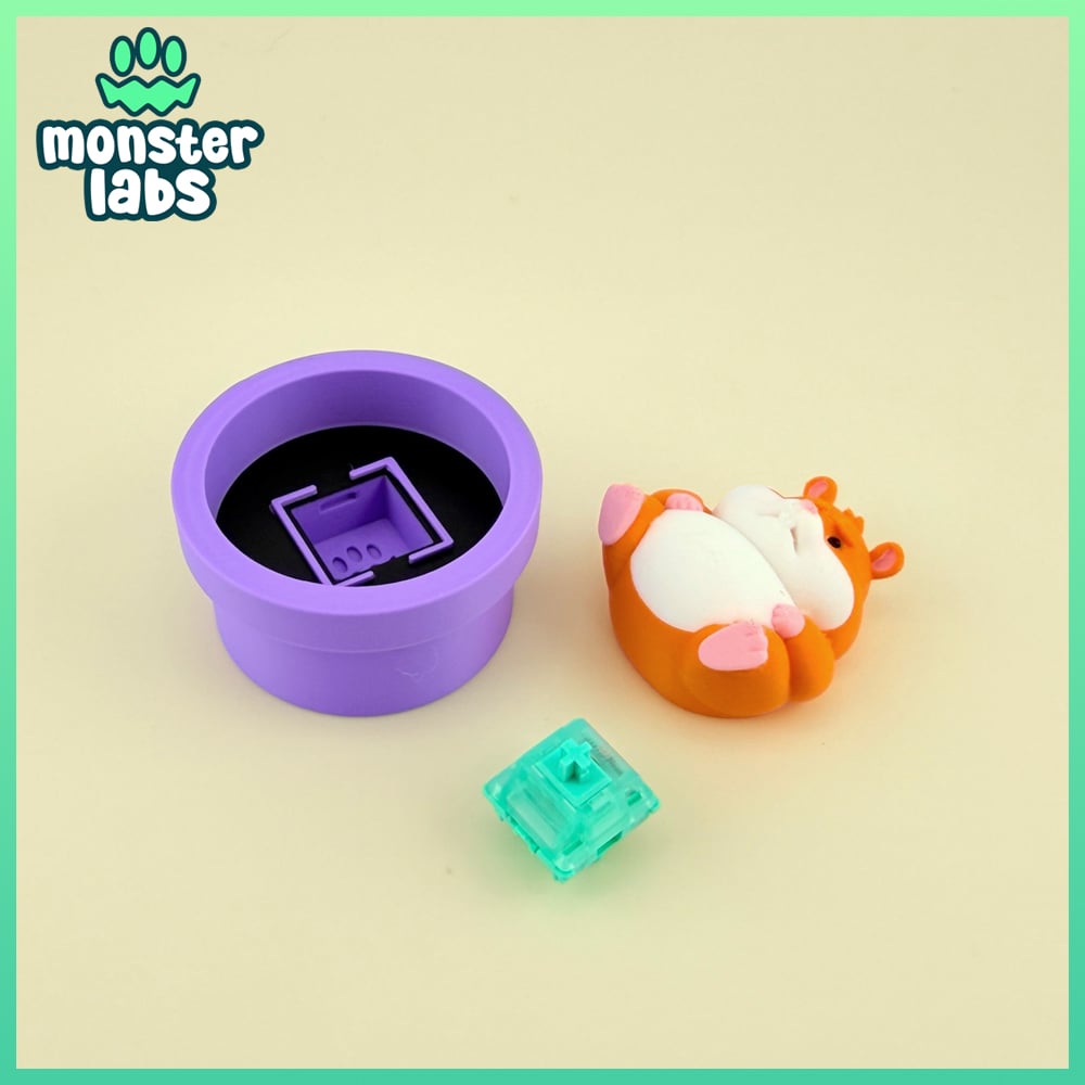 Fat Hamster Fidget Clicker Keychain 3d model