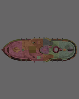 Steampunk Frigate Terrain 3d model