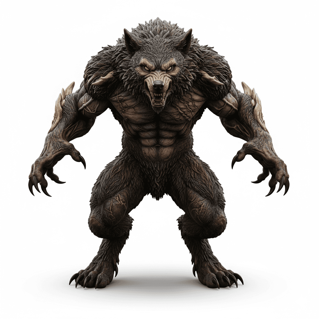 Fantasy Creature : Wolfman Beast Horror Creature Monster 3d model