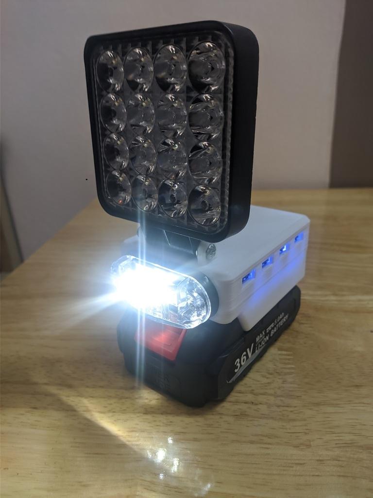 Makita Battery 5V USB QC3 LED Spot Light XT60 DC 3d model