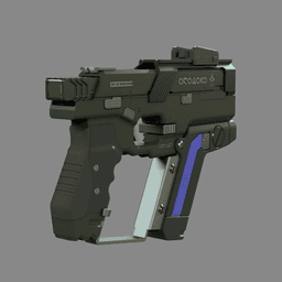 Ambition - Arasaka JKE-X2 Kenshin Iconic Tech Pistol - Cyberpunk 2077 3D Model v2.0 3d model