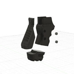 Ambition - Arasaka JKE-X2 Kenshin Iconic Tech Pistol - Cyberpunk 2077 3D Model v2.0 3d model
