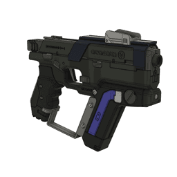 Ambition - Arasaka JKE-X2 Kenshin Iconic Tech Pistol - Cyberpunk 2077 3D Model v2.0 3d model