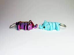 Cute Flexi Pets Elephant (Toy, Keychain & Magnet) 3d model