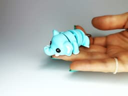 Cute Flexi Pets Elephant (Toy, Keychain & Magnet) 3d model