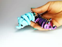 Cute Flexi Pets Elephant (Toy, Keychain & Magnet) 3d model