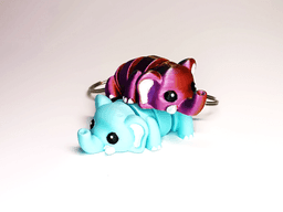 Cute Flexi Pets Elephant (Toy, Keychain & Magnet) 3d model
