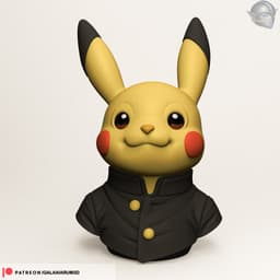 Pikachu School Uniform Bust – STL & 3MF Files 3d model