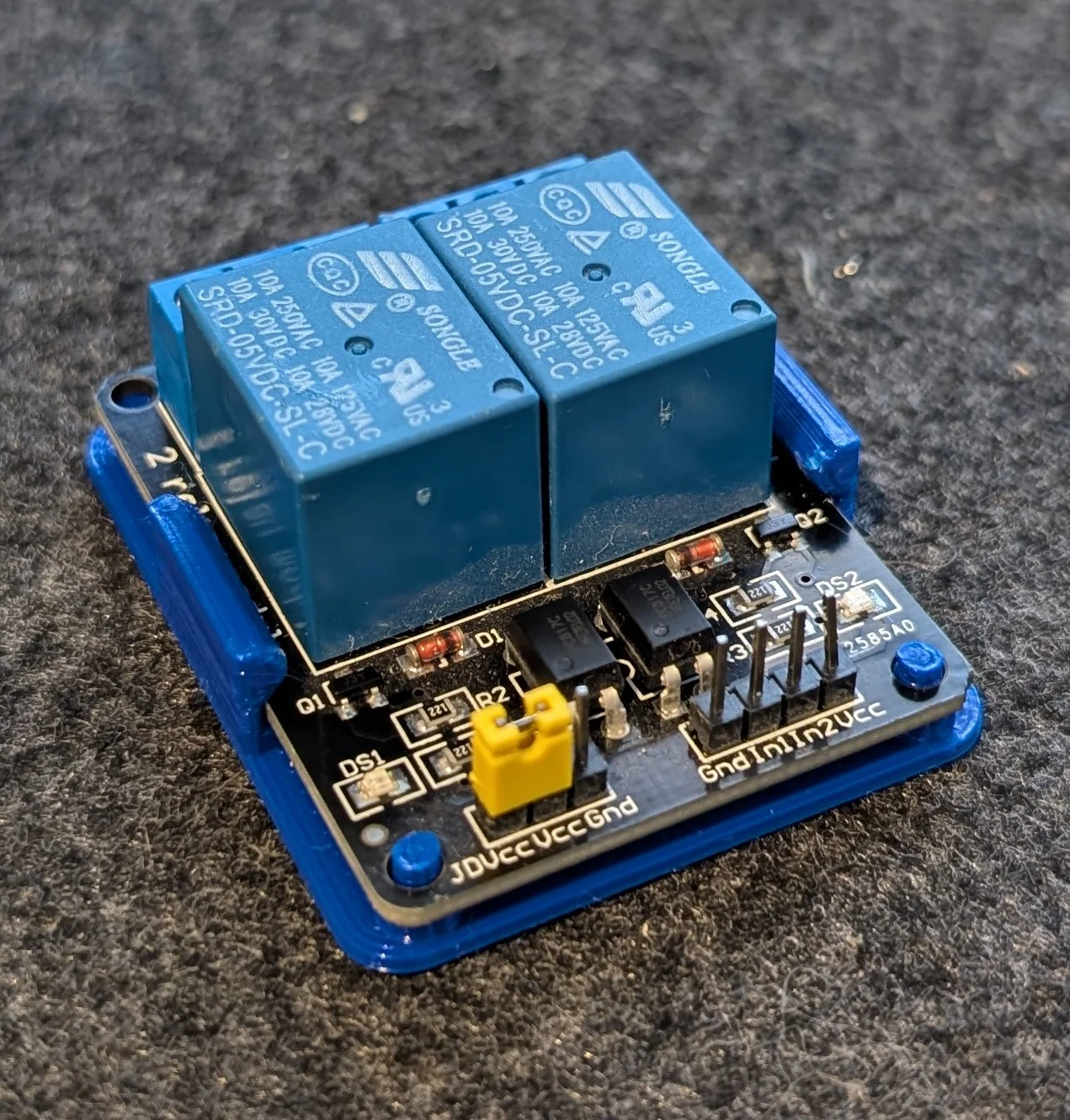 HL-52S 2 Relay Module Clip Mount 3d model