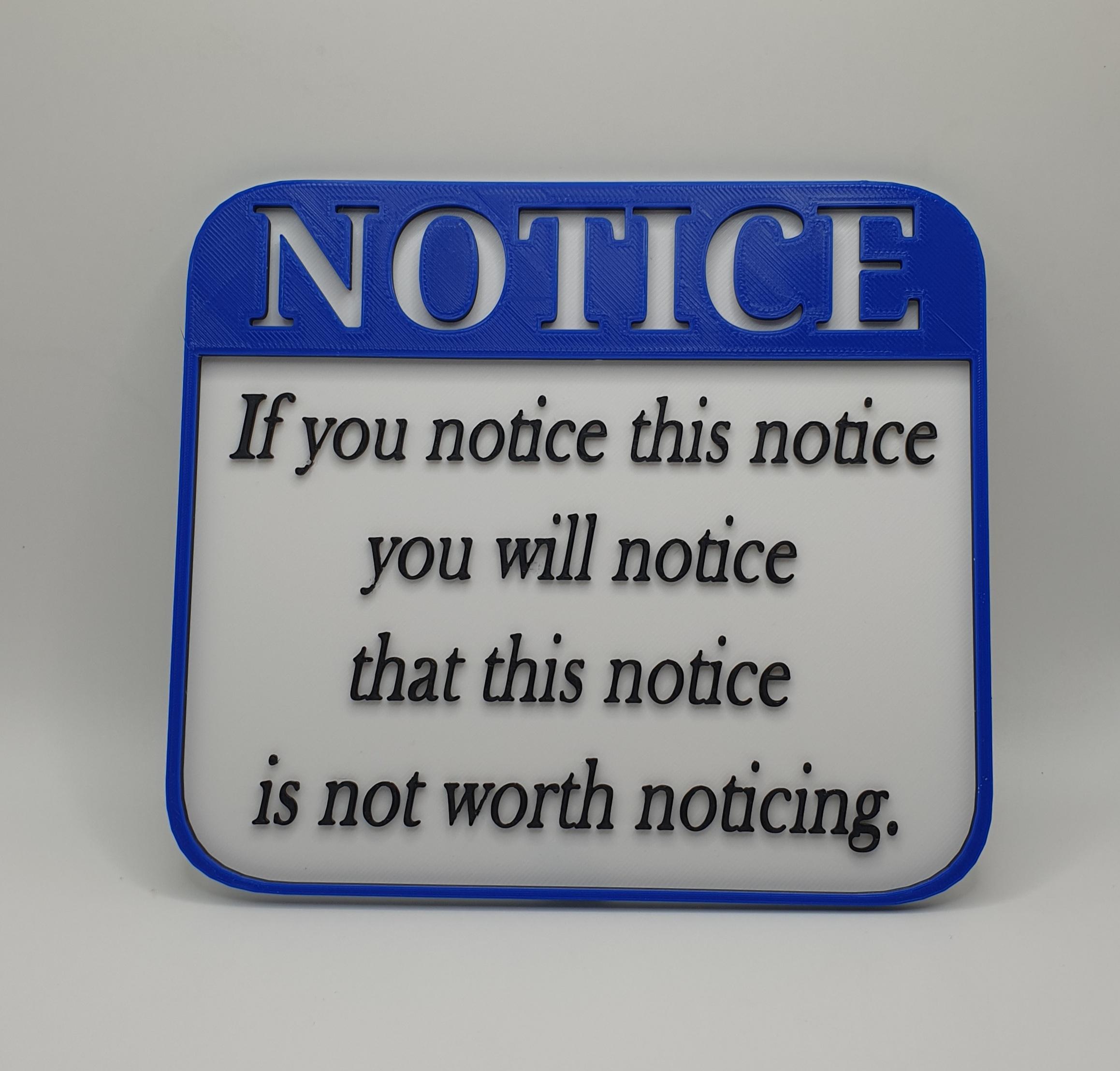 notice. the notice 3d model