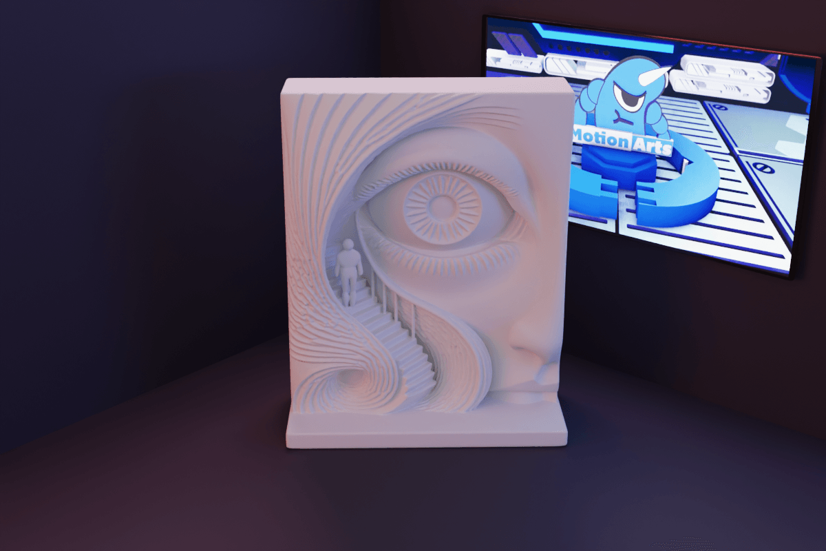 Escultura rosto abstrato.stl 3d model