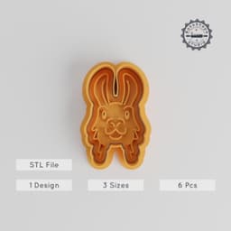 Llama Cookie Cutter & Stamp Set, 3 Sizes, 6 Pieces, Animal Theme for Cookies & Fondant, Cute Wildlife Design PRODUCT_5565 3d model