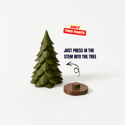 MODERN CHRISTMAS TREE / 2 PART DESIGN / NO AMS / MODERN ABSTRACT DECOR / HOMEDECOR / TABLEDECOR 3d model