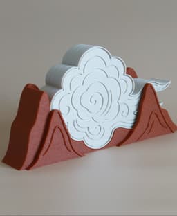 Cloud Coaster 002 Rimmed 3d model