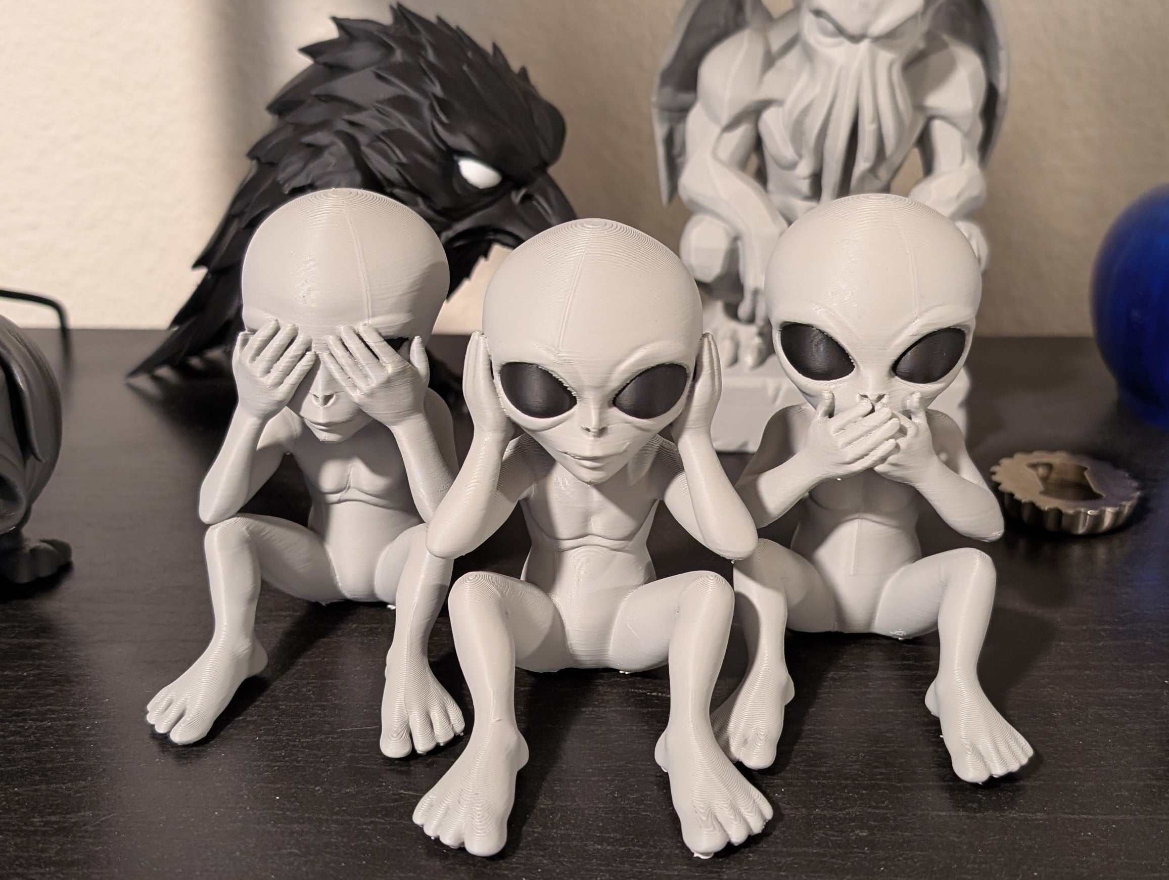 No Evil – Alien Collection (See No Evil, Hear No Evil, Speak No Evil) 3d model