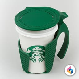 Papercup_holder_tall_size_Print_in_place 3d model
