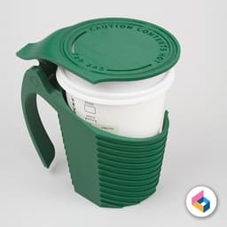 Papercup_holder_tall_size_Print_in_place 3d model