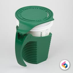 Papercup_holder_tall_size_Print_in_place 3d model