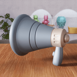 Tactical Megaphone - High Fidelity Desktop Accessory 3d model