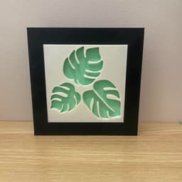 Monstera Decorative Frame 3d model