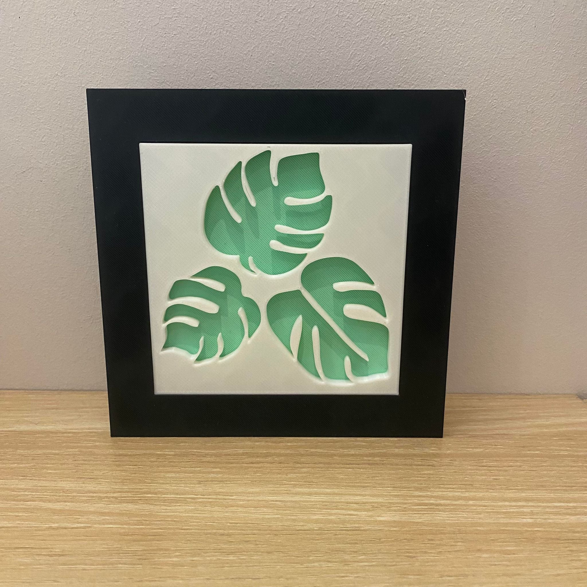 Monstera Decorative Frame 3d model