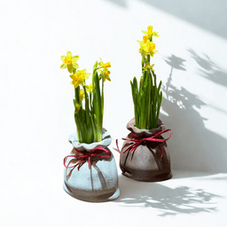 PLANTER IN BAG DESIGN / BAG PLANTER / JUTE BAG / SPRING DECORATION 3d model