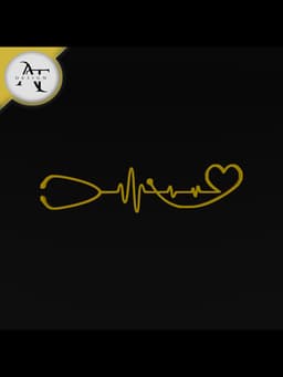 Heartbeat Symbol - 2D Art 3d model