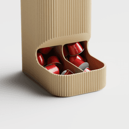 Coffee Capsule Holder - Zigzag Pattern - Nespresso Vertuo Dolce Gusto Pod Organizer 3d model