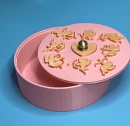 Cupid Valentines Keepsake Box 3d model