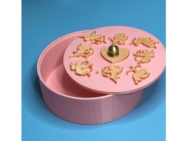 Cupid Valentines Keepsake Box 3d model