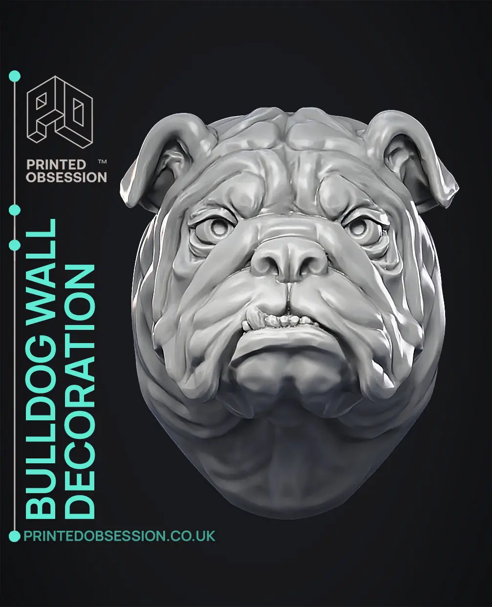 Bulldog - Wall Decoration 3d model
