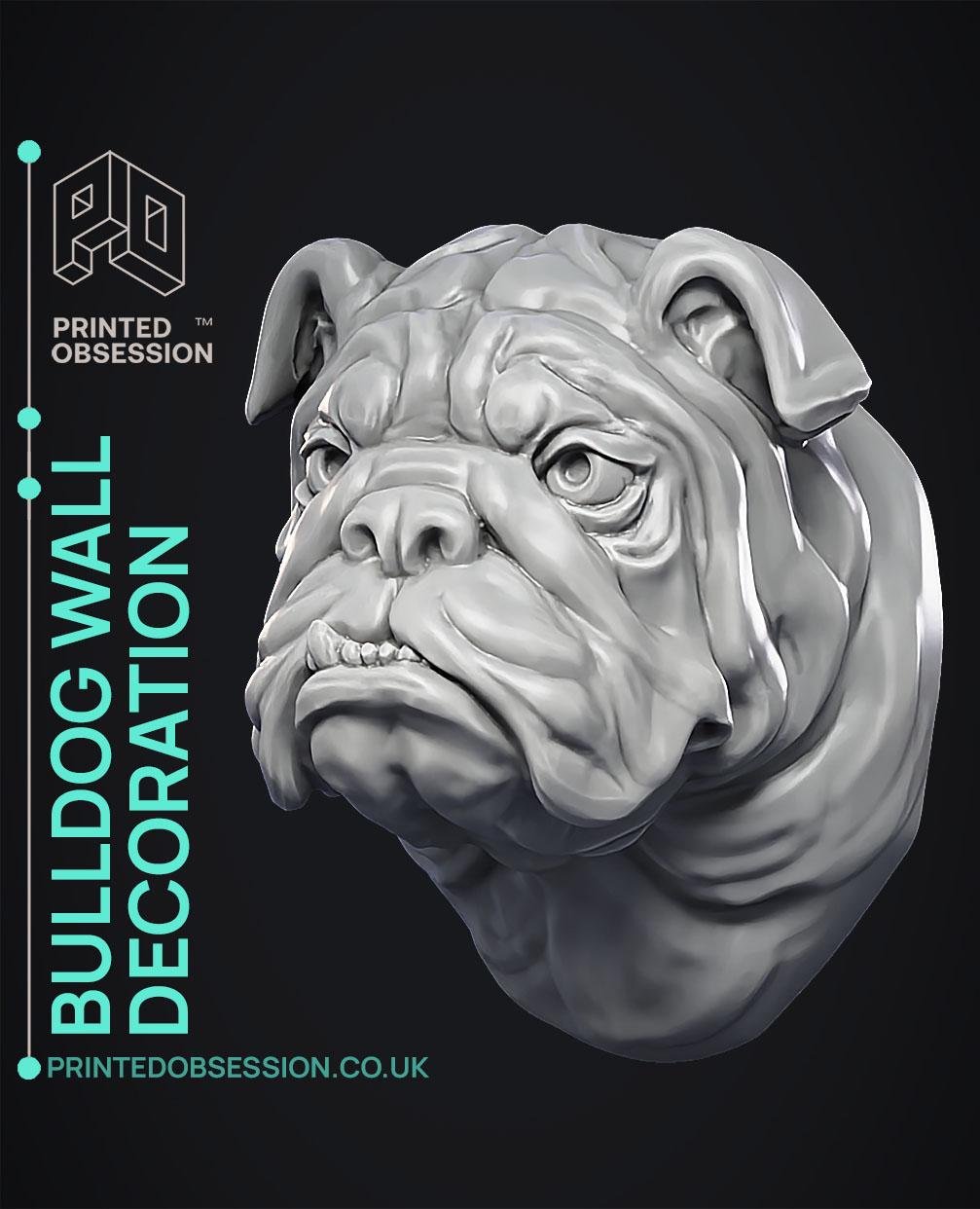 Bulldog - Wall Decoration 3d model