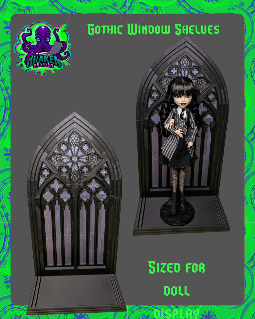 Gothic Window Shelves 3d model
