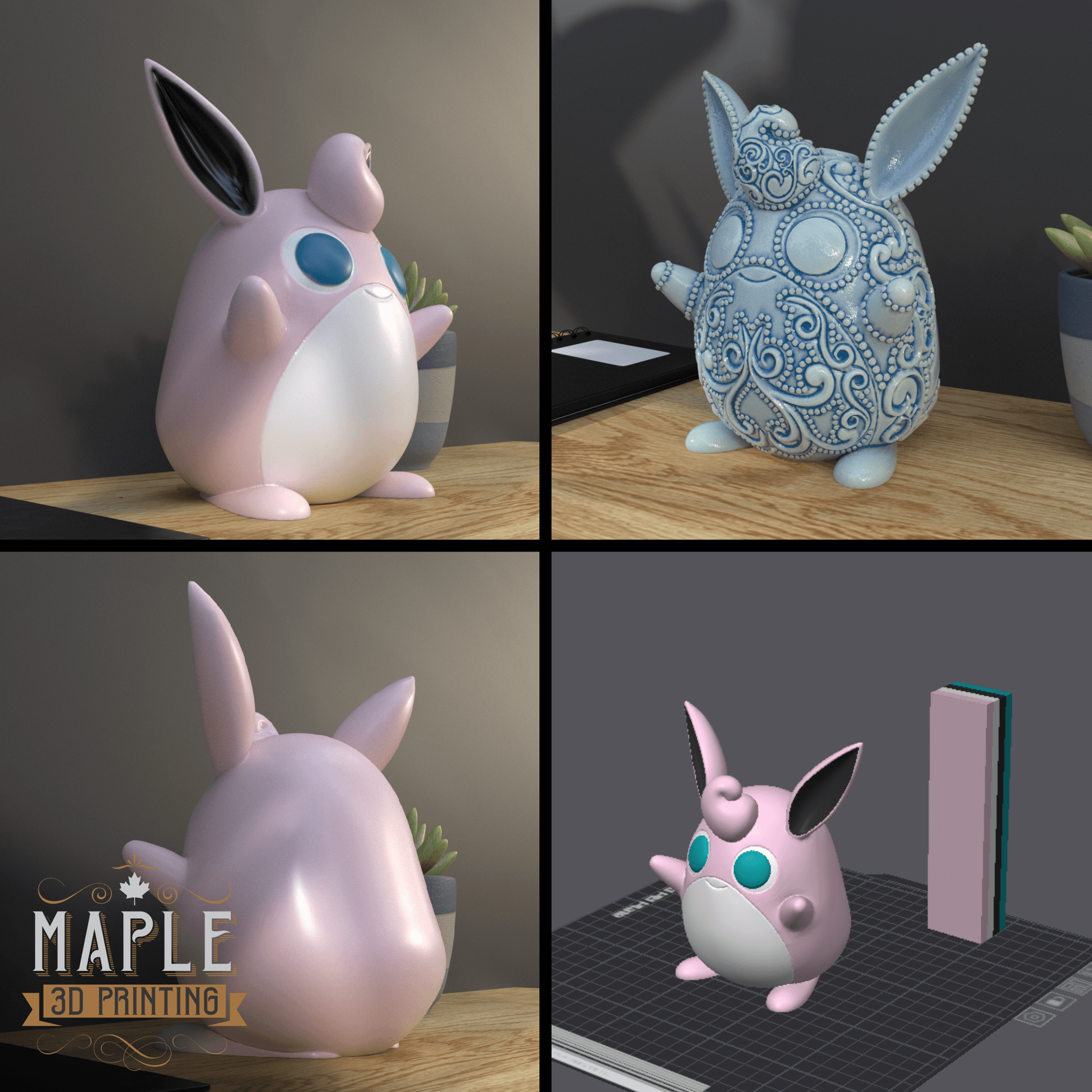Wigglytuff - Basic & Ornamental - Pokemon 3d model