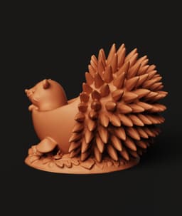 Hedgehog Planter Bowl Multi-Color 3MF | Cute Desk Organizer | Bambu Ready 3d model