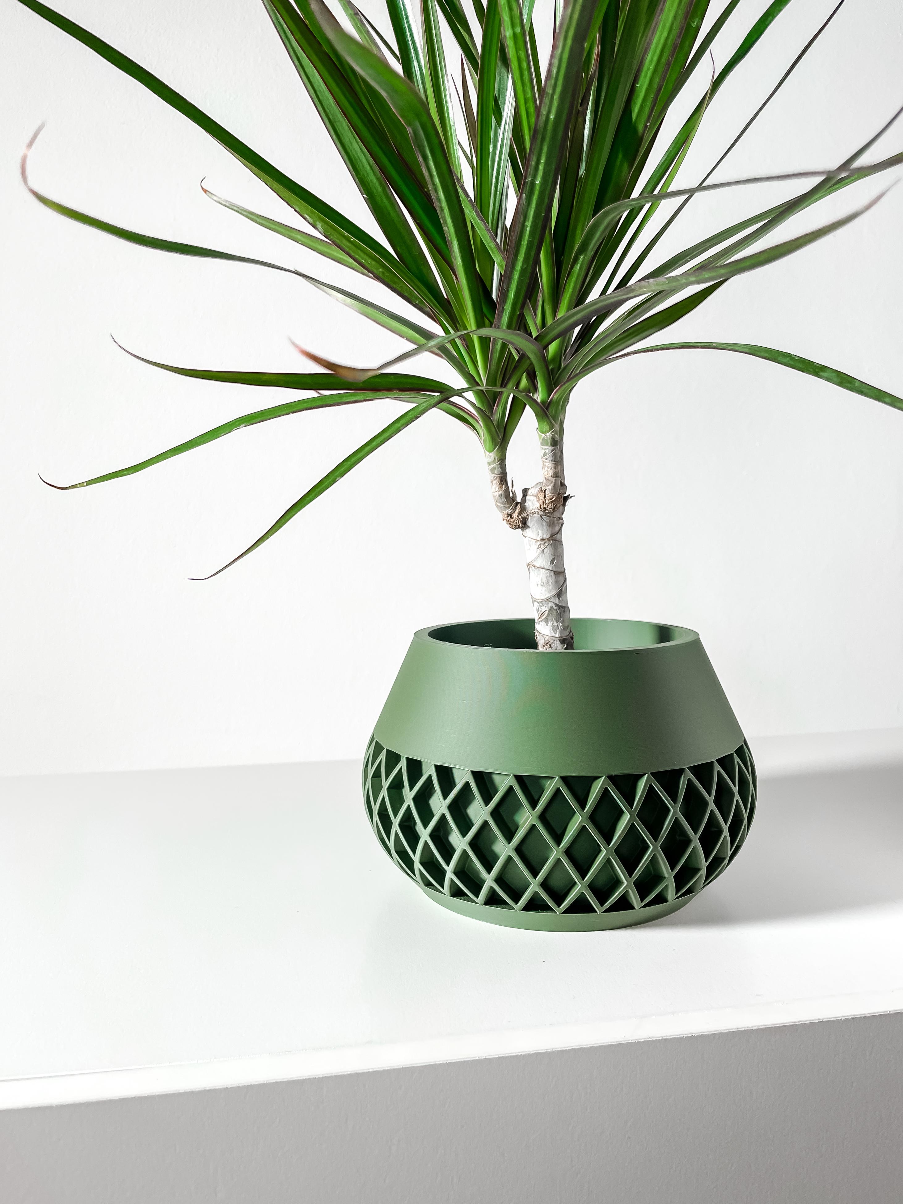 The Elson Planter Pot with Drainage Tray & Stand | Modern and Unique Home Decor for Plants 3d model