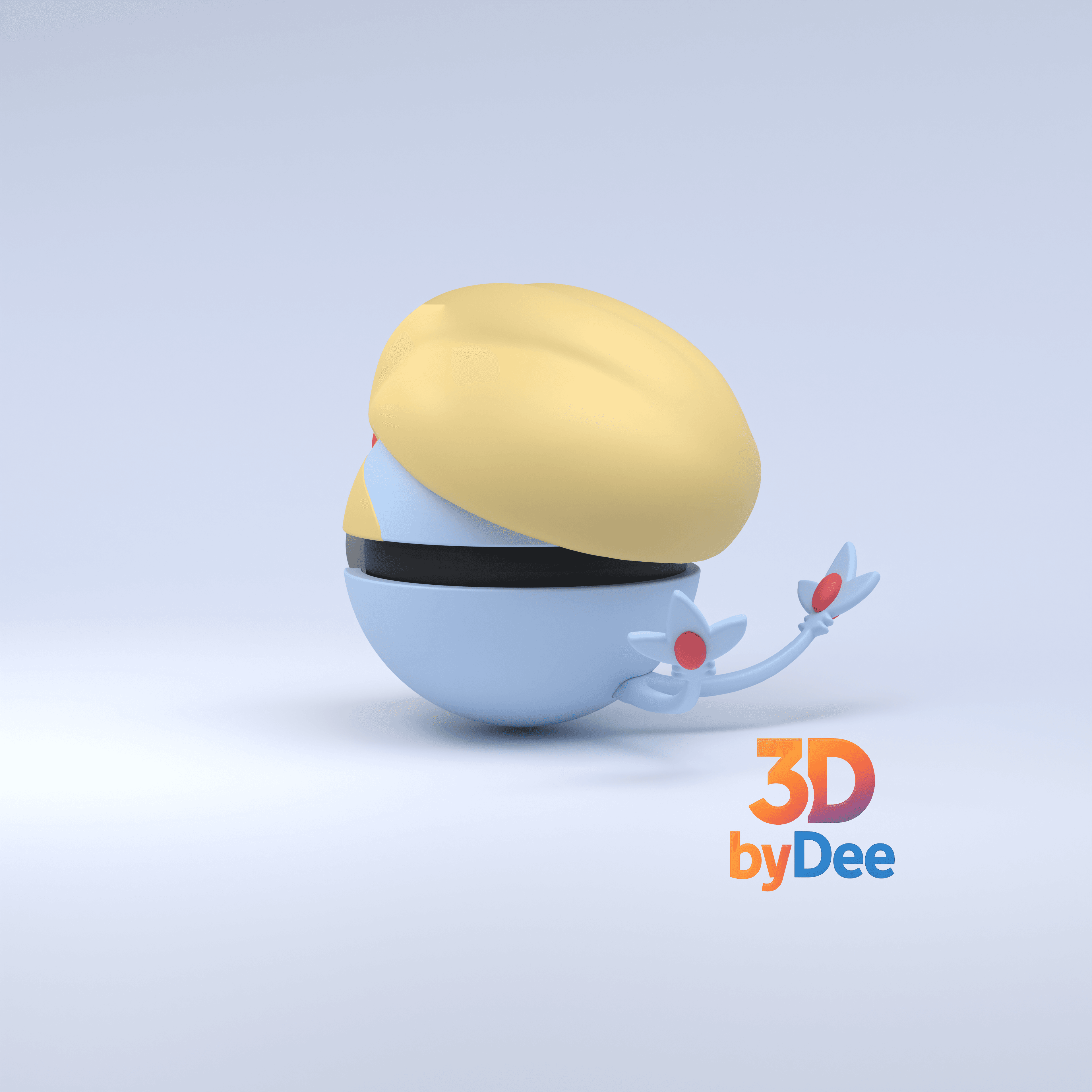 Uxie Poke Ball 3d model