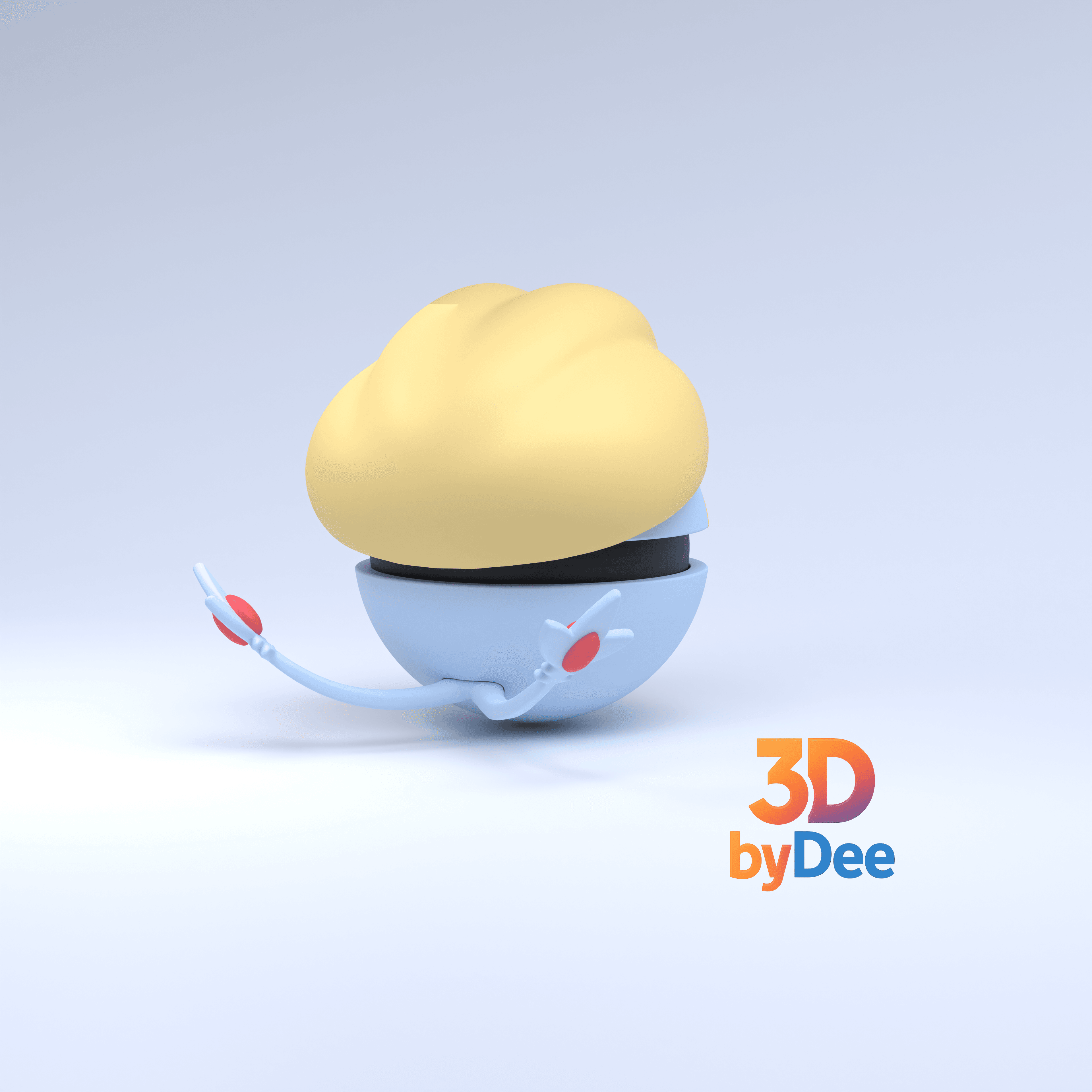 Uxie Poke Ball 3d model