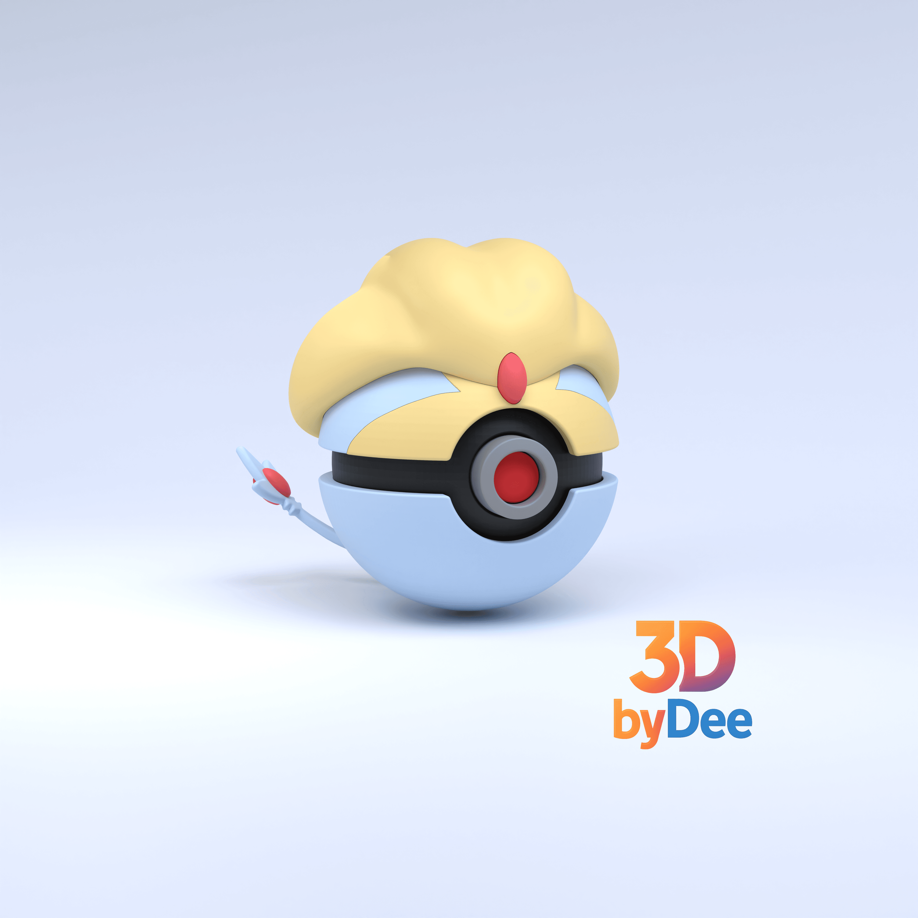 Uxie Poke Ball 3d model