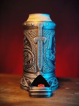 The Feral Fighter 12oz can cozy dice tower 3d model