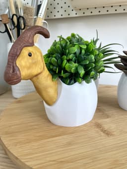 Dinosaur Egg Planters Set of 3 / Triceratops / Brachiosaurus / Parasaurus 3d model