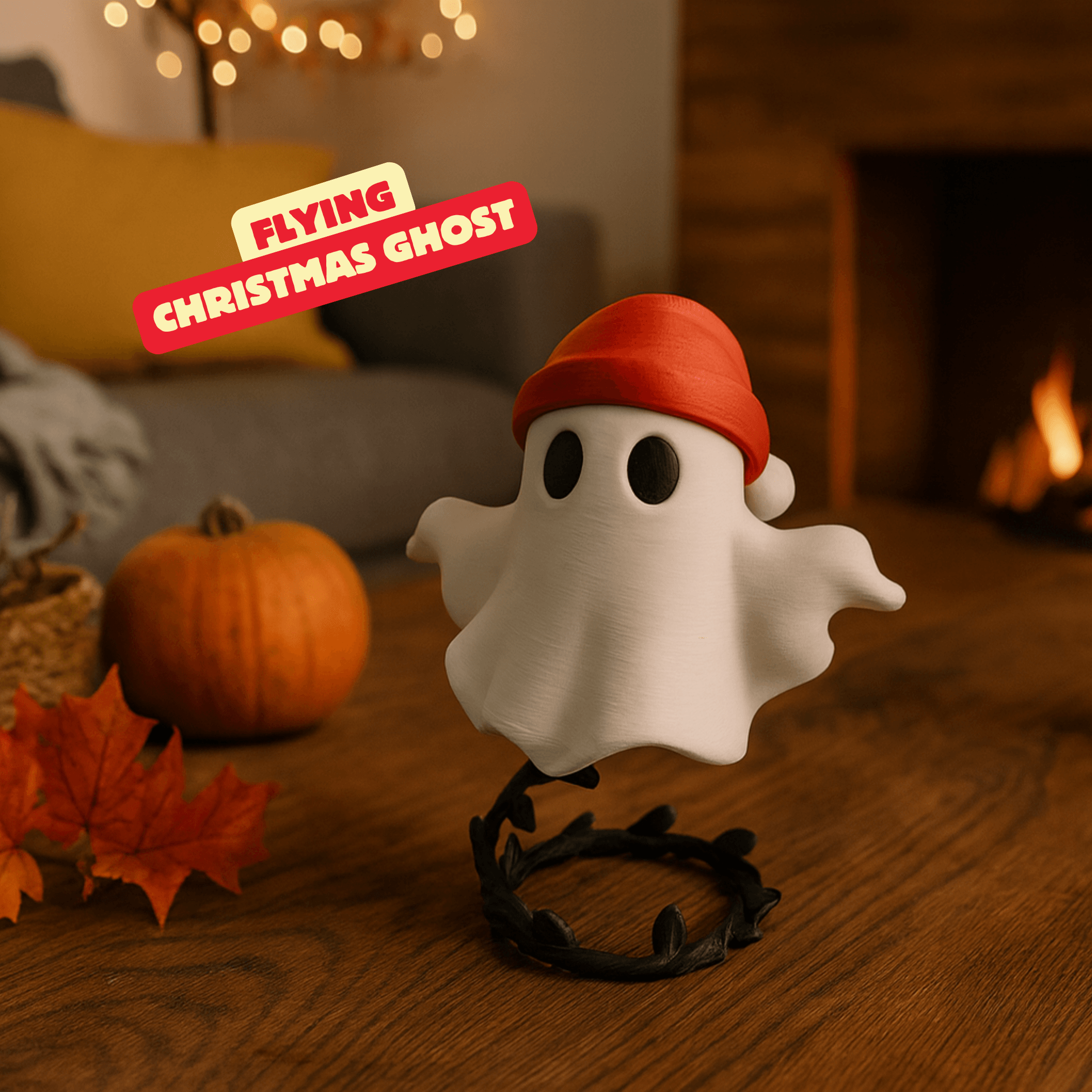 Flying Christmas Ghost – Halloween meets Christmas 3d model
