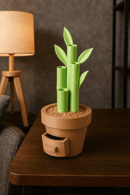 Botanical Bamboo Organizer – Desk Accessory 3d model